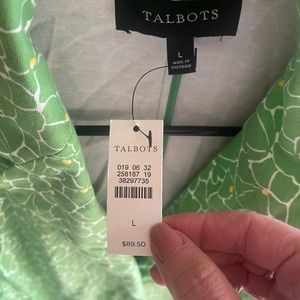 NWT Talbots knit blazer sz large print